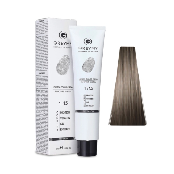 Greymy Перманентный крем краситель Utopia Color Cream, 6BP Жемчужно-коричневый Темно-русый, 60 мл купить - 0