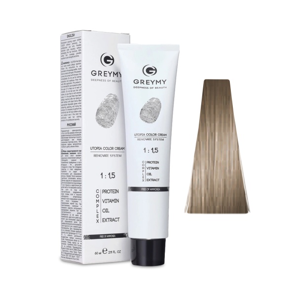 Greymy Перманентный крем краситель Utopia Color Cream, 8NG Натуральный Золотистый Светло-русый, 60 мл купить - 0