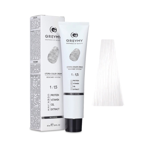 Greymy Полуперманентный крем краситель Utopia Pastel Color Cream, Кристальное Облако, 60 мл купить - 0