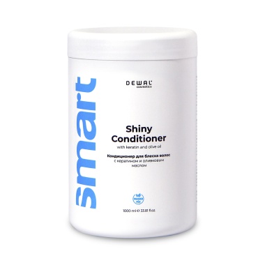 Dewal Cosmetics Кондиционер для блеска волос Shiny Conditioner with keratin and olive oil, 1000 мл купить