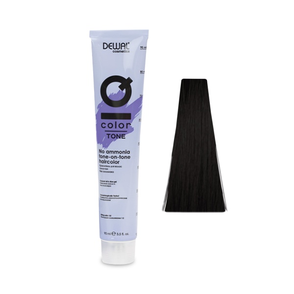 Dewal Cosmetics Краситель тон-в-тон IQ Color, 1, Черный, 90 мл купить - 0
