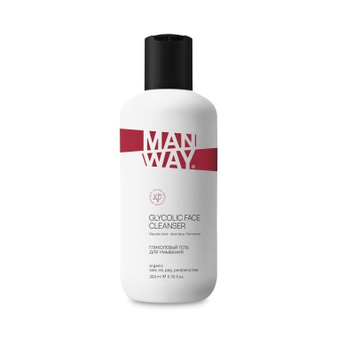ManWay Гликолевый гель для умывания, Glycolic Face Cleanser, 200 мл купить