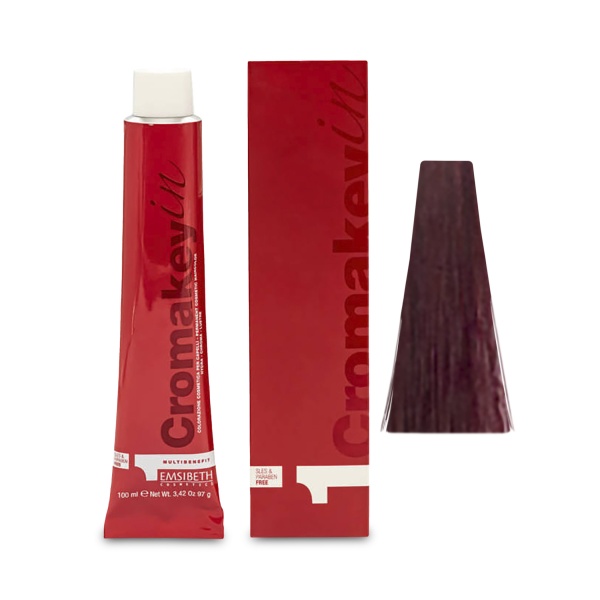Emsibeth Крем-Краска Cromakey-In Multibenefit, 5,66 Light Red Brown Легкий Интенс Красно-Коричневый, 100 мл купить - 0