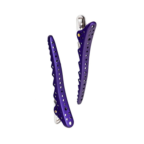 Y.S.Park Парикмахерские зажимы для волос Shark Clip YS-11*2 2 шт. фиолетовый металлик купить - 0