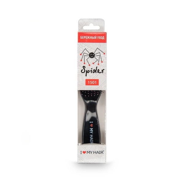 I ♥ my hair Парикмахерская щетка Spider 1501, черная, глянцевая, M купить - 0