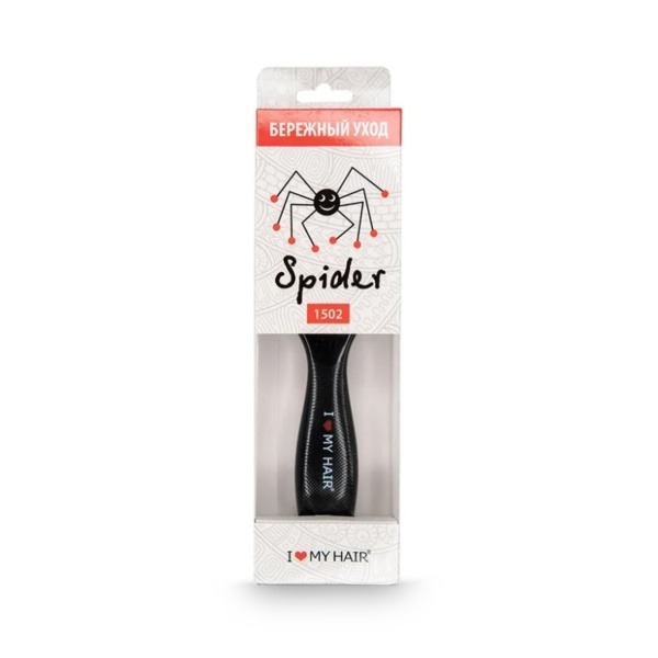 I ♥ my hair Парикмахерская щетка Spider 1502, черная, глянцевая, L купить - 0