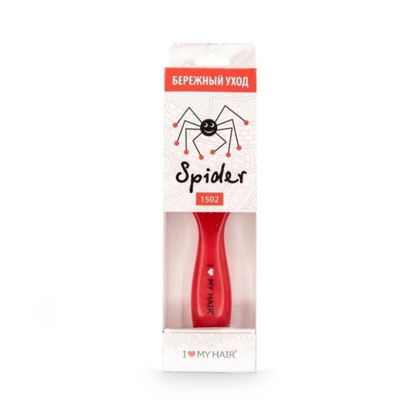 I ♥ my hair Парикмахерская щетка Spider 1502, красная, глянцевая, L купить - 0