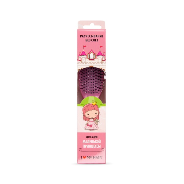 I ♥ my hair Парикмахерская щетка для расчесывания детских волос Spider 1501, розовая глянцевая, M купить - 0