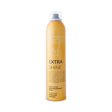 Dew Professional Спрей-блеск незаметная фиксация для волос Extra Shine 15 в 1, 300 мл купить