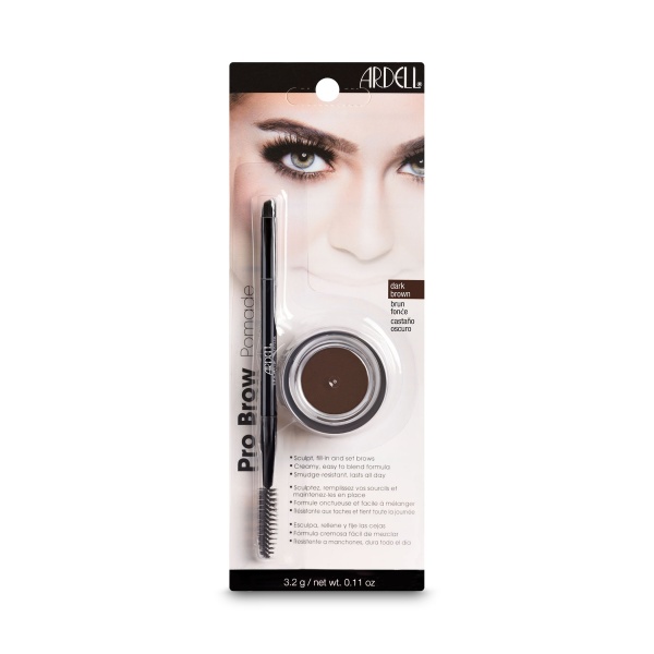 Ardell Влагостойкая помада для бровей с кистью Brow Pomade, Dark brown темно-коричневый, 3 гр купить - 0