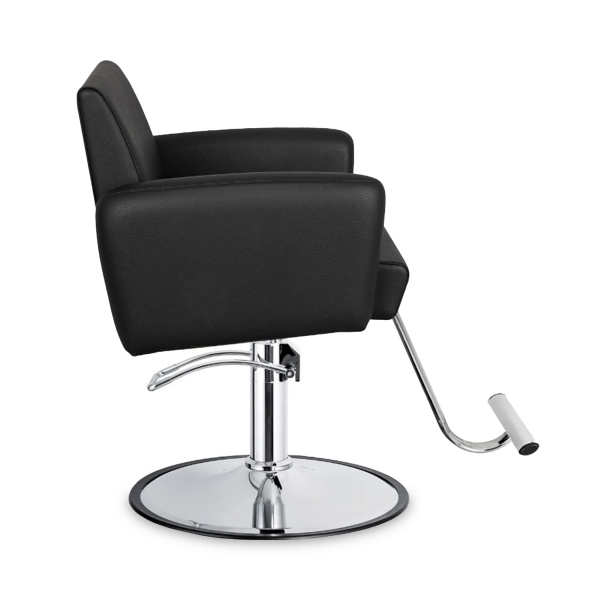 Buce Кресло для стрижки с хромированным круглым основанием H10U, Т-образная подножка, Black купить - 0