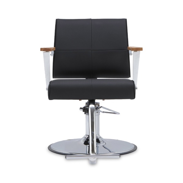 Buce Кресло для стрижки с хромированным круглым основанием H10U, Т-образная подножка, Black купить - 0