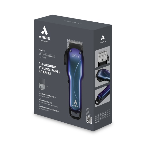 Andis Машинка для стрижки волос LCL Galaxy Envy Li, li ion, 0,5-2.4 мм, 11 насадок, разноцветный купить - 0