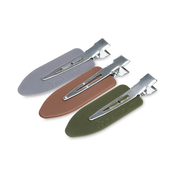 Dewal Pro Зажим для волос Лепесток, пластик, 6 см, 6 шт, серый/коричневый/зеленый купить - 0