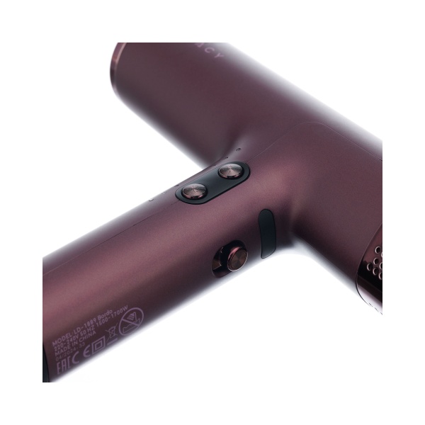 Dewal Pro Фен Legacy, Бесщеточный мотор, Ионизация, 2 насадки + диффузор, 1700 Вт, бордовый купить - 0