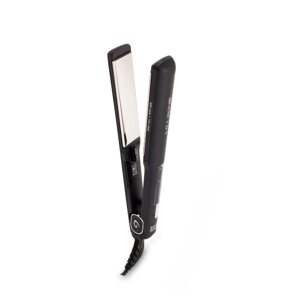 Ga.Ma Salon Exclusive Щипцы плоские G-Style Wide Oxy-Active, t 150-230°C, ионизация, покрытие Silk-Chrome 33х110 мм, черные купить - 0