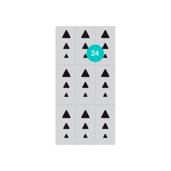 Aeropuffing Набор из 2-х трафаретов, 024 треугольники скругленные + C20 полоски-изгибы купить - 0