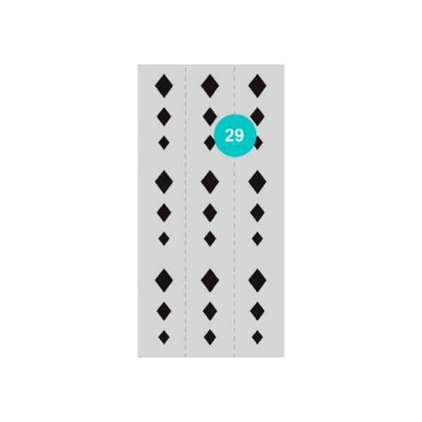 Aeropuffing Набор из 2-х трафаретов, 029 ромбы + 041 полоски купить - 0