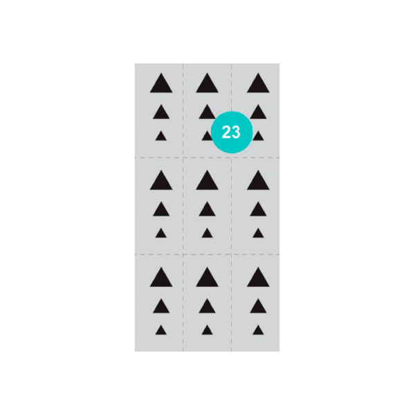 Aeropuffing Набор из 2-х трафаретов, 023 треугольники + C20 полоски-изгибы купить - 0