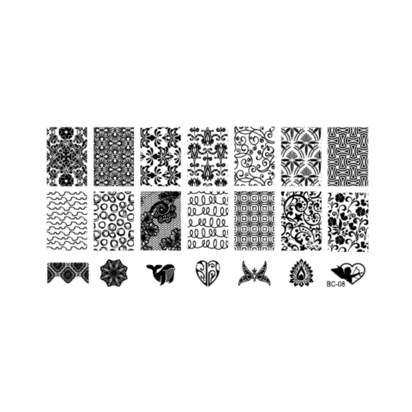 Aeropuffing Пластина для стемпинга Stamping Plate, A-23 микс принтов 5 купить - 0