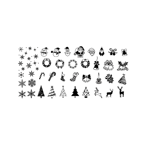 Aeropuffing Пластина для стемпинга Stamping Plate, A-27 новогодняя купить - 0