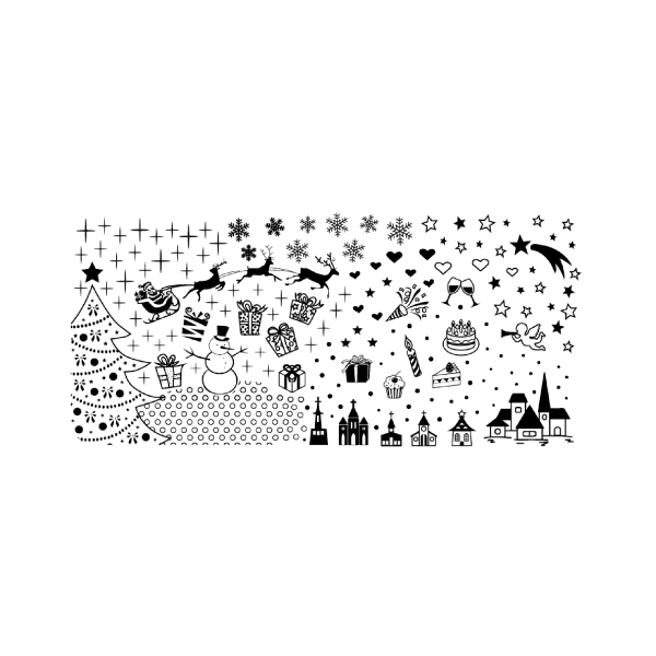 Aeropuffing Пластина для стемпинга Stamping Plate, A-29 рождественская купить - 0