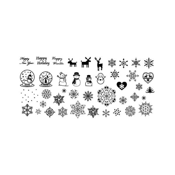 Aeropuffing Пластина для стемпинга Stamping Plate, A-32 новый год купить - 0