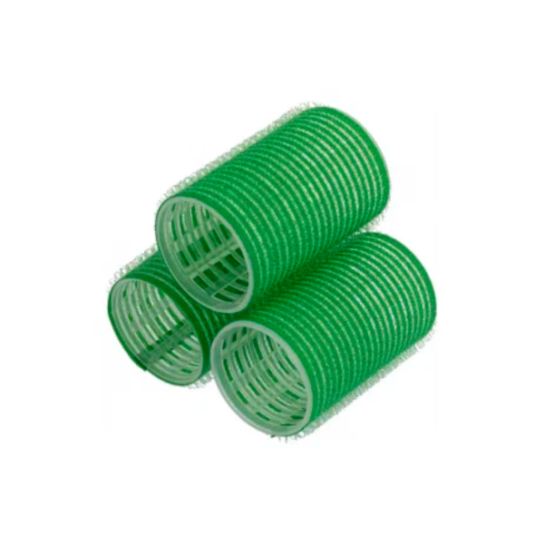 Eurostil Бигуди на липучке, зеленые, 3 шт купить - 0