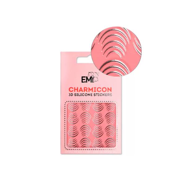 E.Mi Силиконовые стикеры Charmicon 3D Silicone Stickers, Лунулы №9 золото/серебро купить - 0