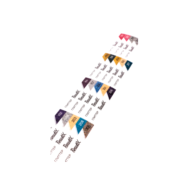 Beautix Наклейки с номерами цветов Glitz, 24 цвета купить - 0