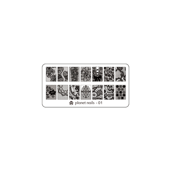 Planet Nails Пластина для Stamping Nail Art, №1 купить - 0
