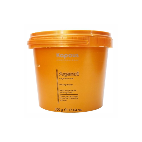 Kapous Обесцвечивающий порошок с маслом арганы для волос ArganOil Fragrance Free, 500 гр купить - 0