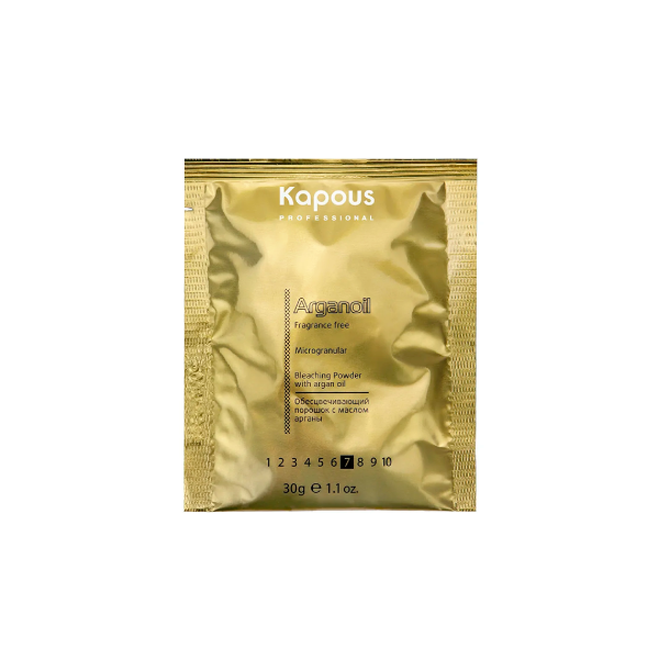 Kapous Обесцвечивающий порошок с маслом арганы для волос ArganOil Fragrance Free, 30 гр купить - 0