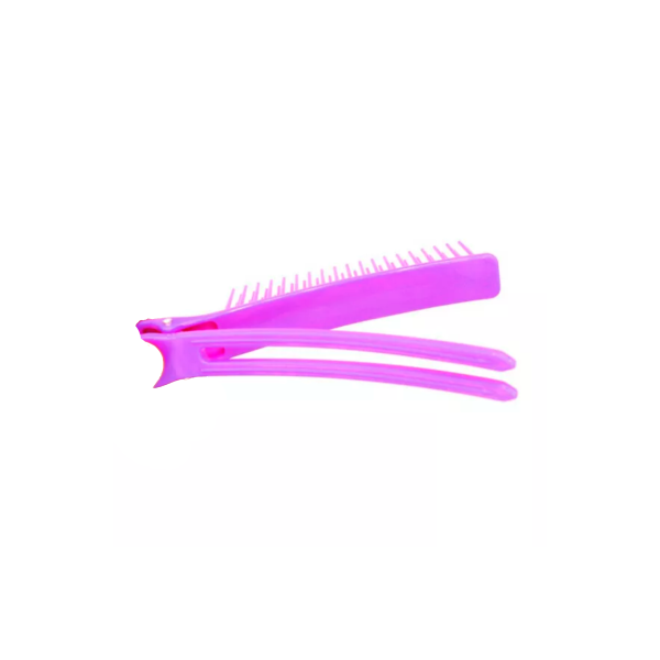 Pro Blonde Набор зажимов с расческой, крупный, розовый купить - 0