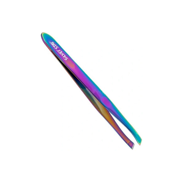 Silver Star Пинцет косой, переливающееся покрытие купить - 0