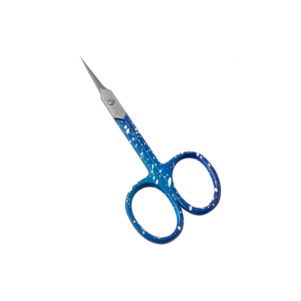 Silver Star Ножницы для кутикулы, зауженные лезвия, плечики, синее в крапинку покрытие купить - 0