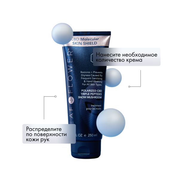 Leaf&Flower Молекулярный защитный крем для рук CBD Molecular Skin Shield, 250 мл купить - 4