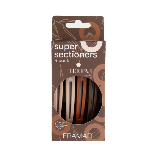 Framar Зажим с эластичной вставкой «Terra» Elastic Sectioning black, 4 шт купить - 0