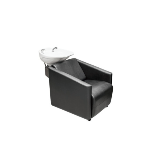 Имидж Мастер Мойка парикмахерская Сити, черный с глубокой белой раковиной (+ комплект смесителя,узел наклона) купить - 0