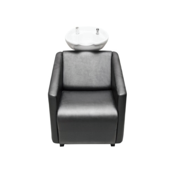 Имидж Мастер Мойка парикмахерская Сити, черный с глубокой белой раковиной (+ комплект смесителя,узел наклона) купить - 0