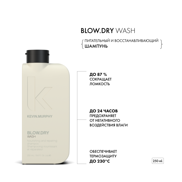 Kevin.Murphy Питательный и восстанавливающий шампунь [Блоу.Драй] Blow.Dry Wash, 250 мл купить - 1