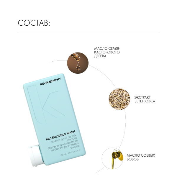 Kevin.Murphy Шампунь для вьющихся волос [Киллер.Кёрлз] Killer.Curls, 250 мл купить - 4