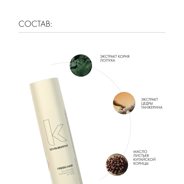 Kevin.Murphy Сухой шампунь для объема [фрэш.хэйр] Fresh.Hair, 250 мл купить - 3