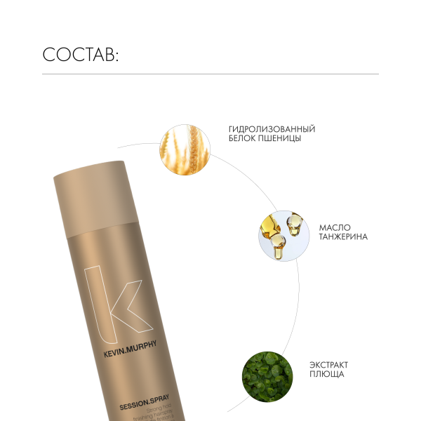 Kevin.Murphy Лак для укладки сильной фиксации [сэшн.cпрэй] Session.Spray, 400 мл купить - 3