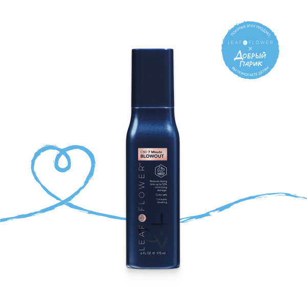 Leaf&Flower Термозащитный спрей для быстрой сушки волос CBD 7 Minute Blowout, 175 мл купить - 0