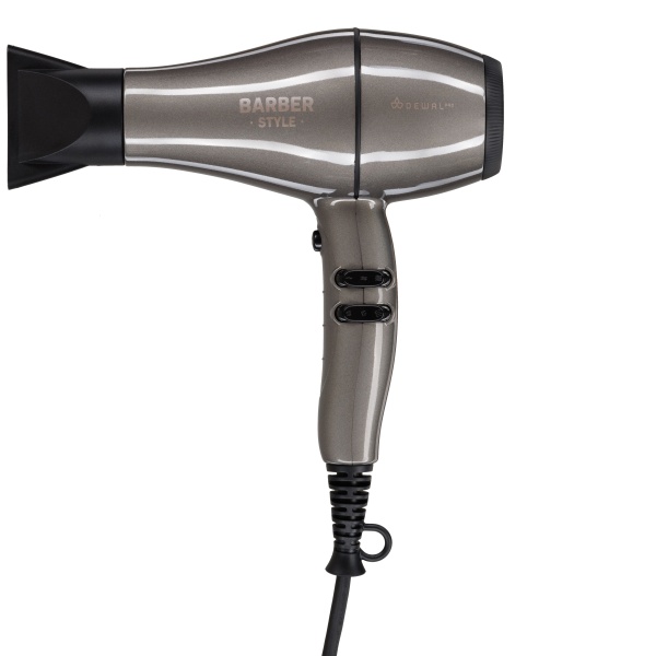 Dewal	Фен Dewal PRO BARBER STYLE Compact, темная сталь, 2200Вт, BLDC мотор  ионизация, 2 насадки купить - 0