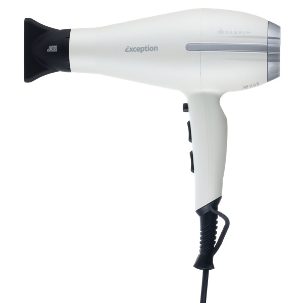 Dewal	Фен Dewal EXCEPTION, белый, вес 570гр, 2200Вт, 2 насадки, провод 3м купить - 0