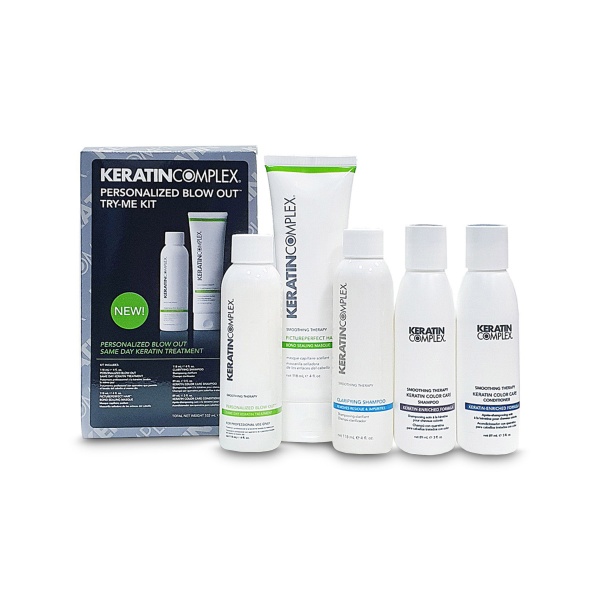 Keratin Complex Набор - знакомство Уход кератиновый разглаживающий, 3 х 118 мл, 2 х 89 мл купить - 0