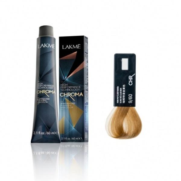 Lakme Крем-краска Chroma, 9/60 Светлый блондин коричневый, 60 мл купить - 0