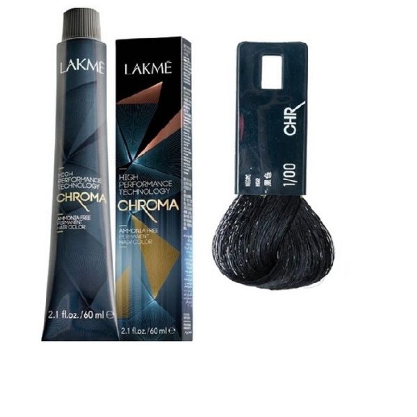 Lakme Крем-краска Chroma, 1/00 Черный, 60 мл купить - 0